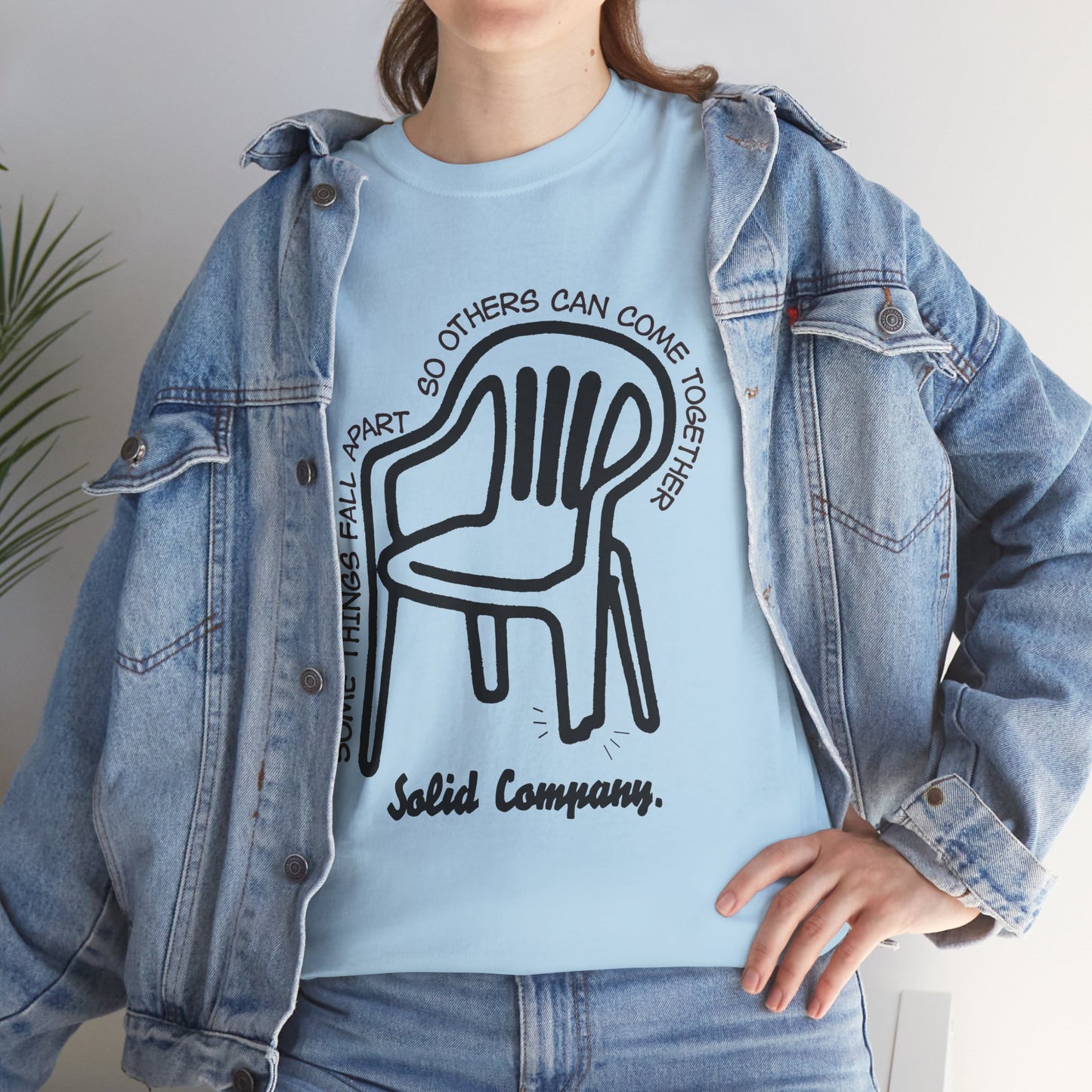 Solid Company T-Shirt, Broken Chair Quote Graphic Tee, Hand Drawn Streetwear Shirt, Motivational Aesthetic Gift