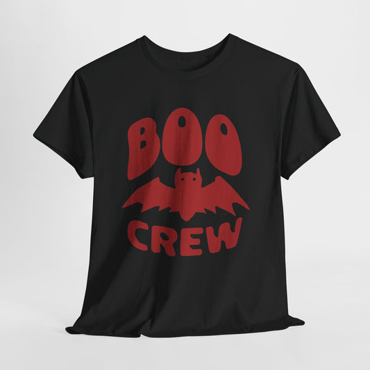 Groovy Halloween T-Shirt, Boo Crew Bat Graphic Tee, Retro Bubble Font Streetwear Shirt, Spooky Season Gift