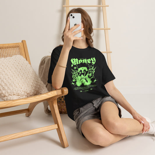 Made Of Money T-Shirt, Y2K Cartoon Character Graphic Tee, Neon Green Streetwear Shirt, Hustle Aesthetic Gift