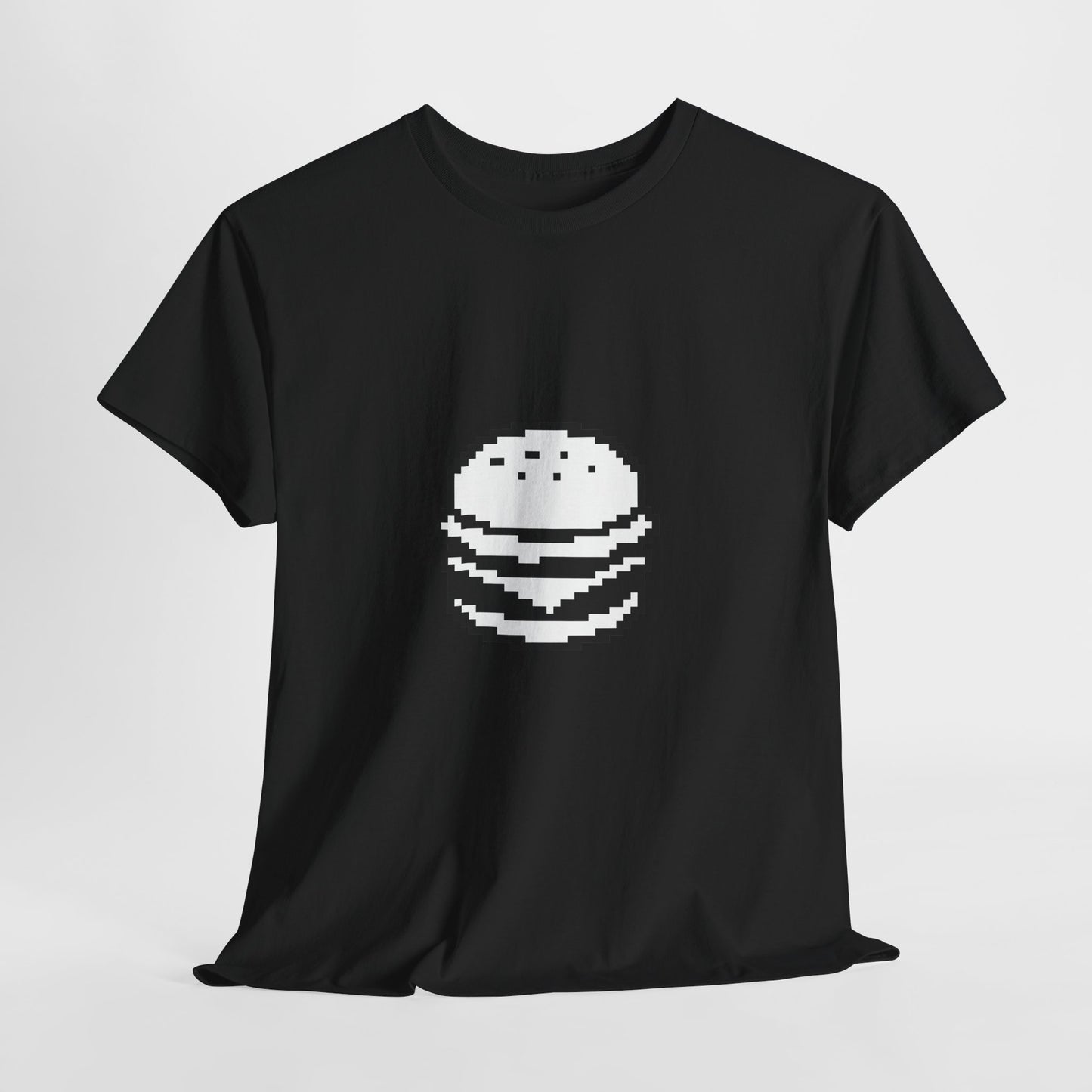 Low Res Luxury Pixel Burger Graphic T-Shirt Tee, Y2K Glitch Streetwear Shirt, Ironic Statement Top, Gildan 5000 Trendy Gift Tee