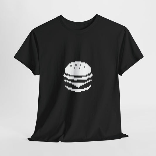 Low Res Luxury Pixel Burger Graphic T-Shirt Tee, Y2K Glitch Streetwear Shirt, Ironic Statement Top, Gildan 5000 Trendy Gift Tee
