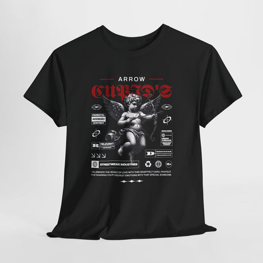Vintage Cupid Statue T-Shirt, Cupid's Advisory Graphic Tee, Gothic Red Streetwear Shirt, Love Aesthetic Gift for Halloween