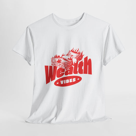 Wealth Vibes Graphic T-Shirt Tee, Bold Money Stack Streetwear Shirt, Hustle Statement Top, Gildan 5000 Money Gift Tee