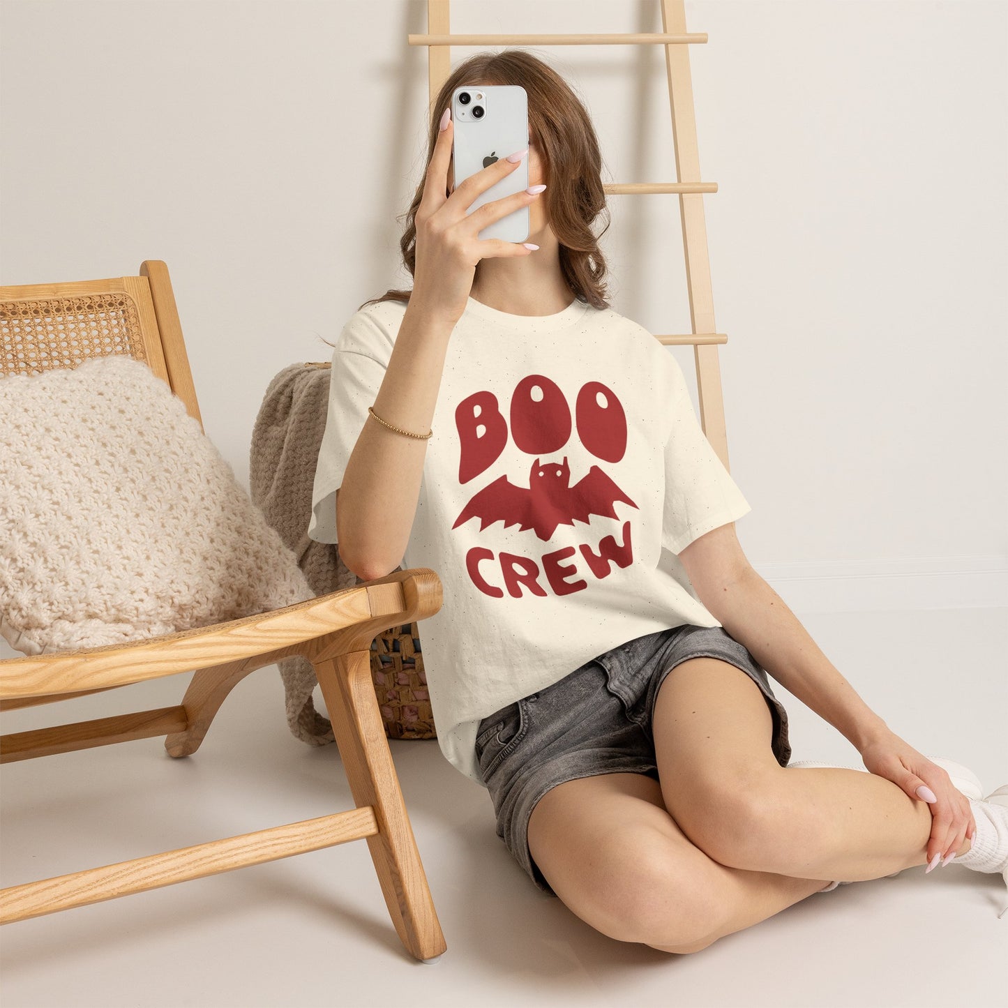 Groovy Halloween T-Shirt, Boo Crew Bat Graphic Tee, Retro Bubble Font Streetwear Shirt, Spooky Season Gift