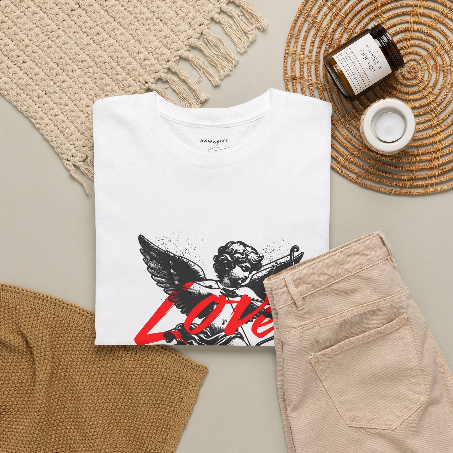 Cupid Statue T-Shirt, Love Never Fades Graphic Tee, Vintage Streetwear Shirt, Valentine's Aesthetic Gift
