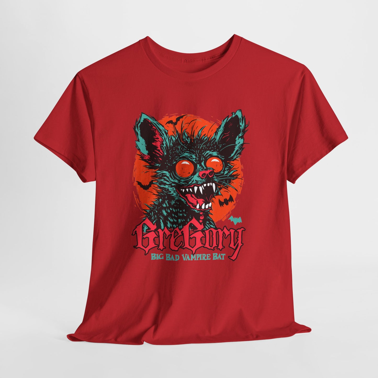 Vampire Bat Graphic T-Shirt, Gregory Halloween Horror Tee, Retro Monster Streetwear Shirt, Spooky Season Gift