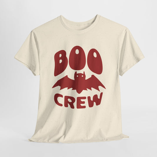 Groovy Halloween T-Shirt, Boo Crew Bat Graphic Tee, Retro Bubble Font Streetwear Shirt, Spooky Season Gift