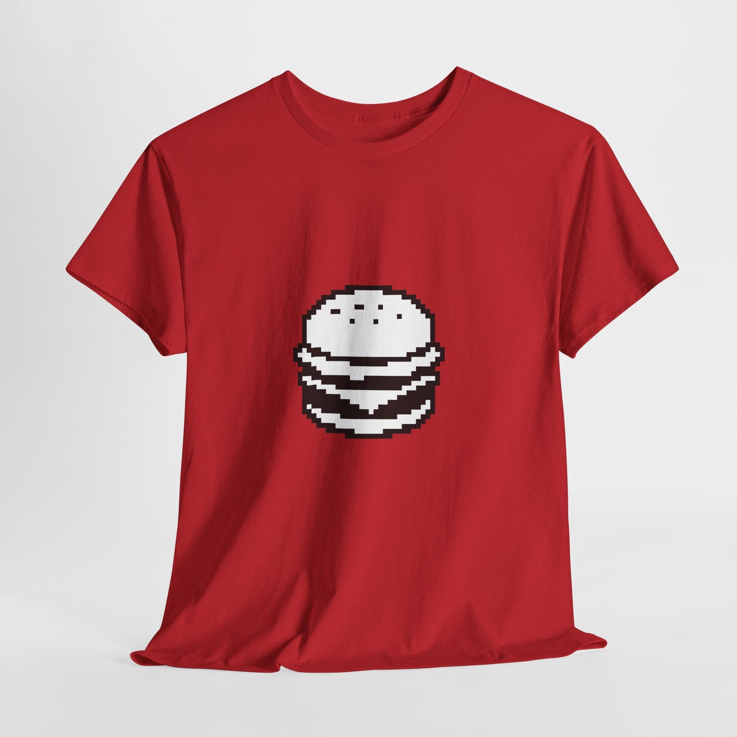 Low Res Luxury Pixel Burger Graphic T-Shirt Tee, Y2K Glitch Streetwear Shirt, Ironic Statement Top, Gildan 5000 Trendy Gift Tee