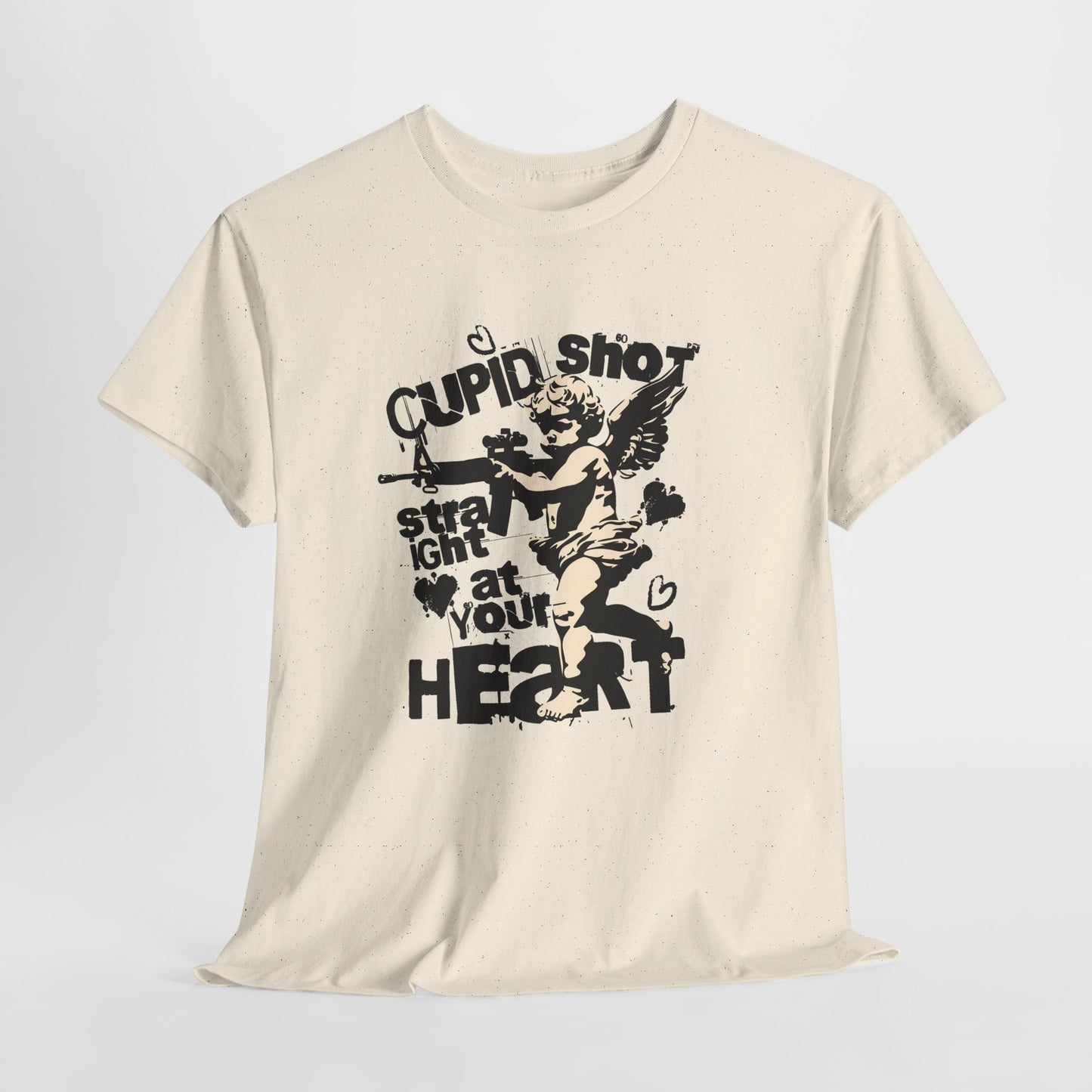 Streetwear Cupid T-Shirt Graphic Tee, Urban Grunge Cherub Shirt, Edgy Valentine Statement Top, Gildan 5000 Valentine's Day Gift Tee