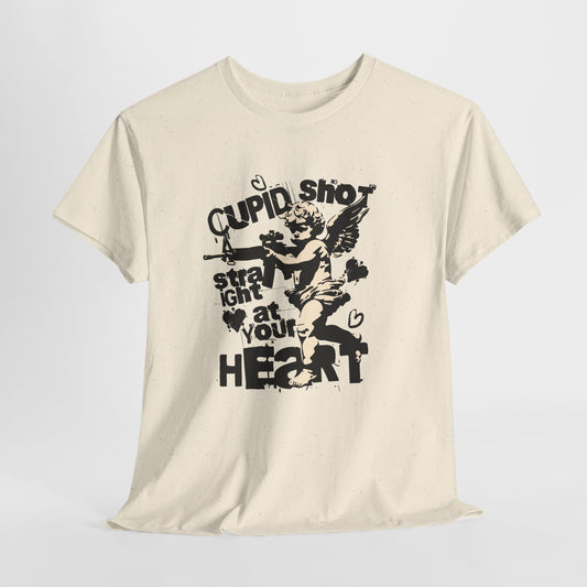 Streetwear Cupid T-Shirt Graphic Tee, Urban Grunge Cherub Shirt, Edgy Valentine Statement Top, Gildan 5000 Valentine's Day Gift Tee