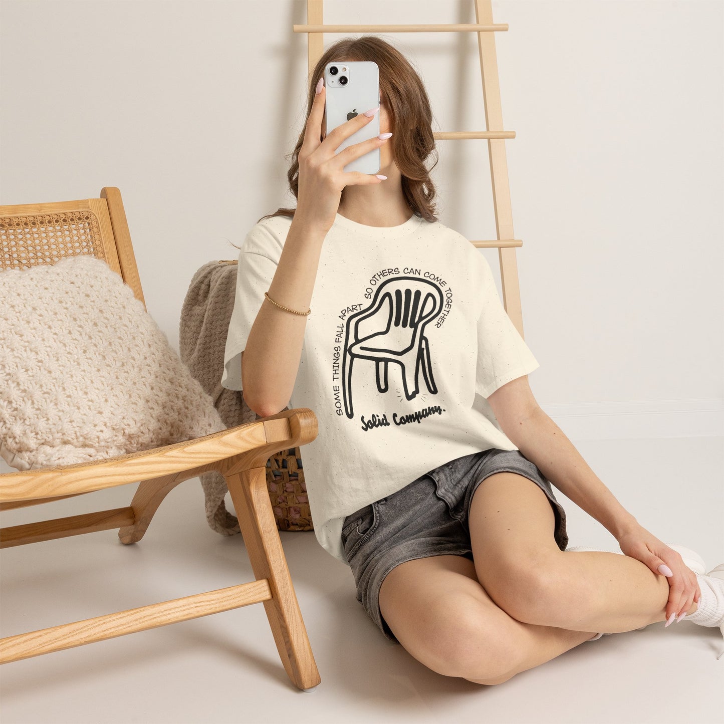 Solid Company T-Shirt, Broken Chair Quote Graphic Tee, Hand Drawn Streetwear Shirt, Motivational Aesthetic Gift