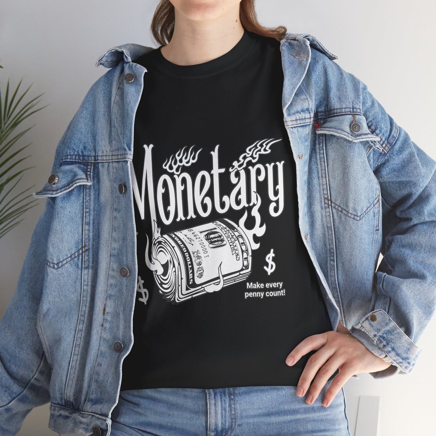 Money Roll T-Shirt, Monetary Flame Graphic Tee, Cash Streetwear Shirt, Hustle Culture Gift