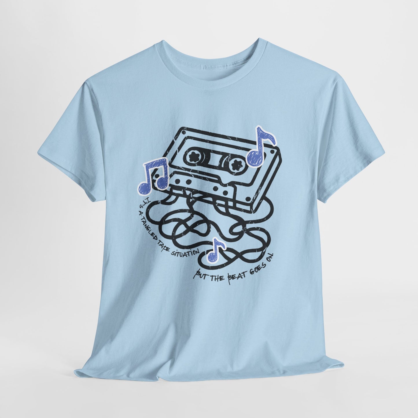 Tangled Tape Situation T-Shirt, Retro Cassette Graphic Tee, 90s Music Streetwear Shirt, Nostalgic Aesthetic Gift