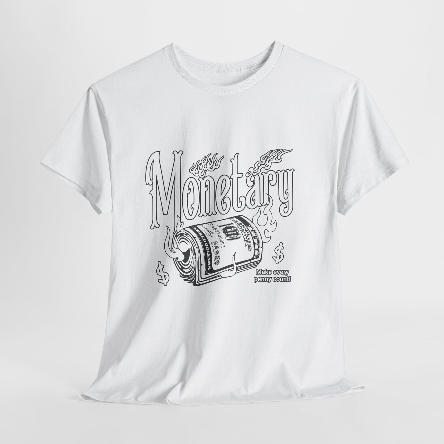 Money Roll T-Shirt, Monetary Flame Graphic Tee, Cash Streetwear Shirt, Hustle Culture Gift