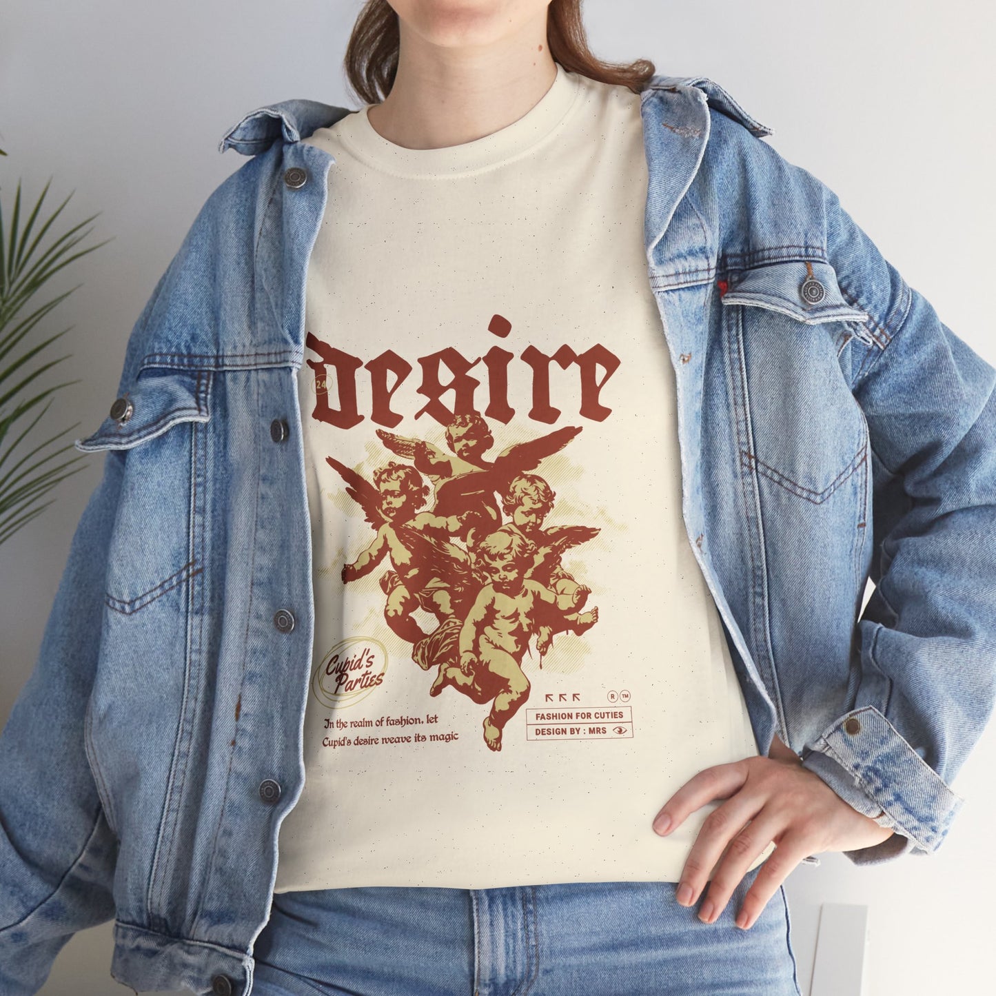 Vintage Cherub T-Shirt, Desire Cupid Graphic Tee, Gothic Streetwear Shirt, Baroque Art Aesthetic Gift