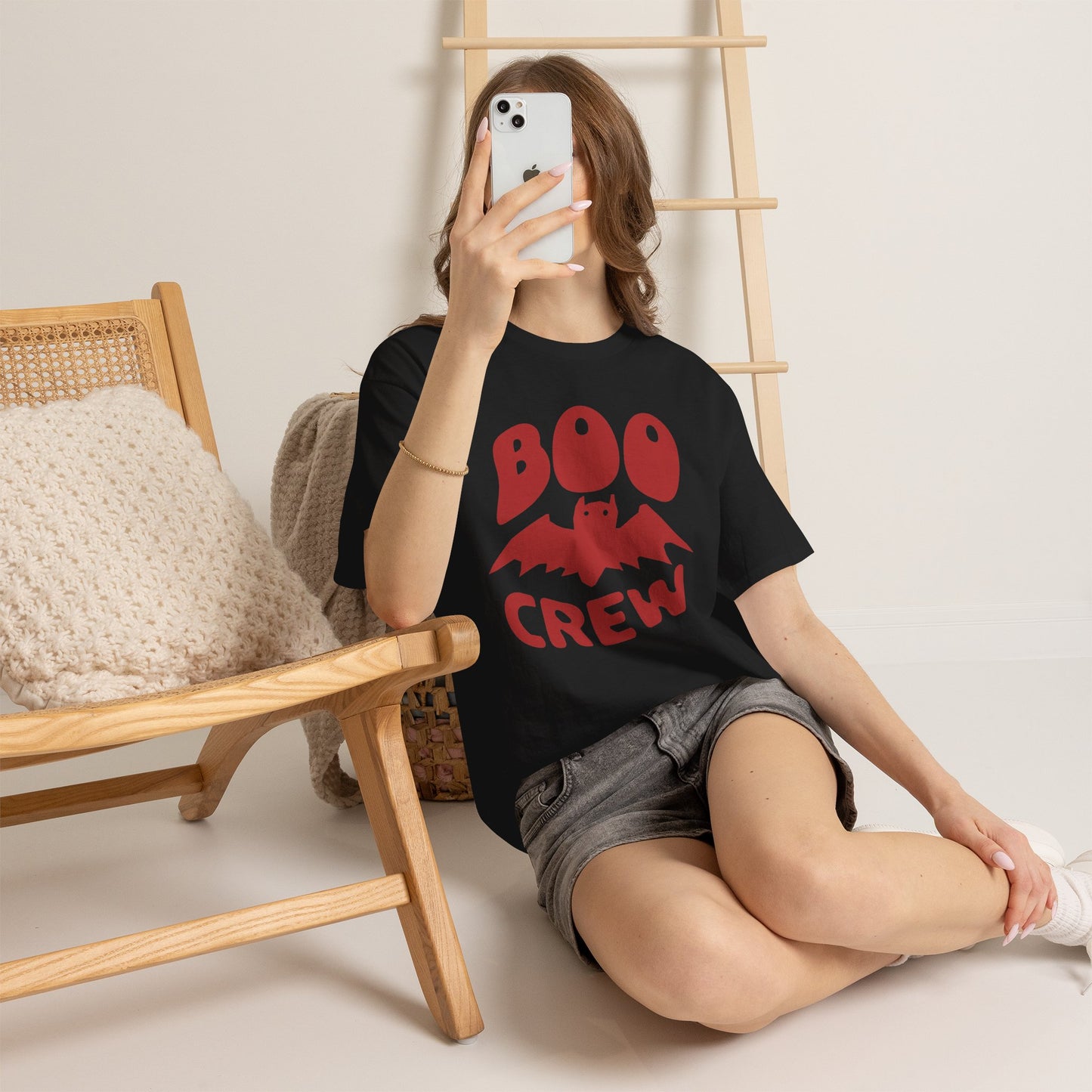Groovy Halloween T-Shirt, Boo Crew Bat Graphic Tee, Retro Bubble Font Streetwear Shirt, Spooky Season Gift