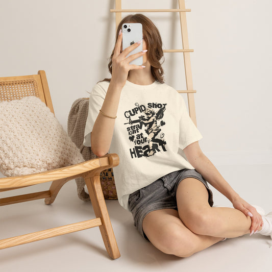 Streetwear Cupid T-Shirt Graphic Tee, Urban Grunge Cherub Shirt, Edgy Valentine Statement Top, Gildan 5000 Valentine's Day Gift Tee