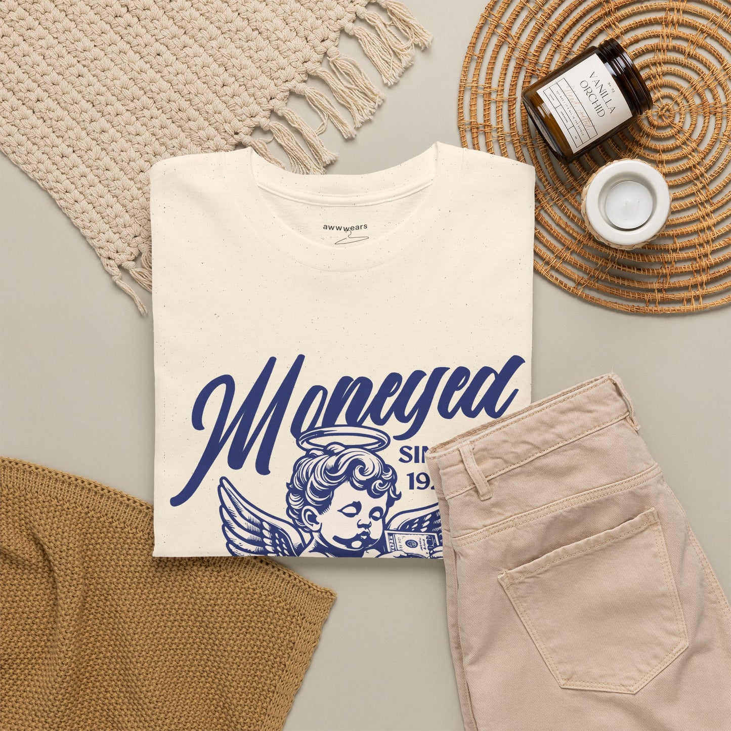 Moneyed Cherub T-Shirt, Vintage Angel Cash Graphic Tee, Elite Circle Streetwear Shirt, Old Money Aesthetic Gift