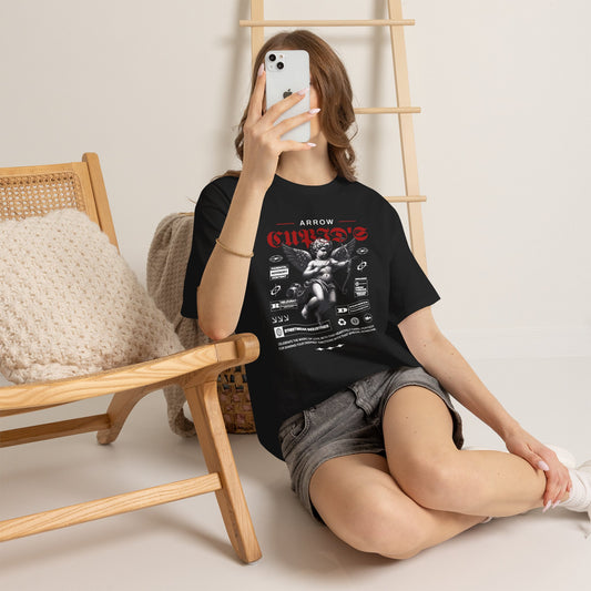 Vintage Cupid Statue T-Shirt, Cupid's Advisory Graphic Tee, Gothic Red Streetwear Shirt, Love Aesthetic Gift for Halloween