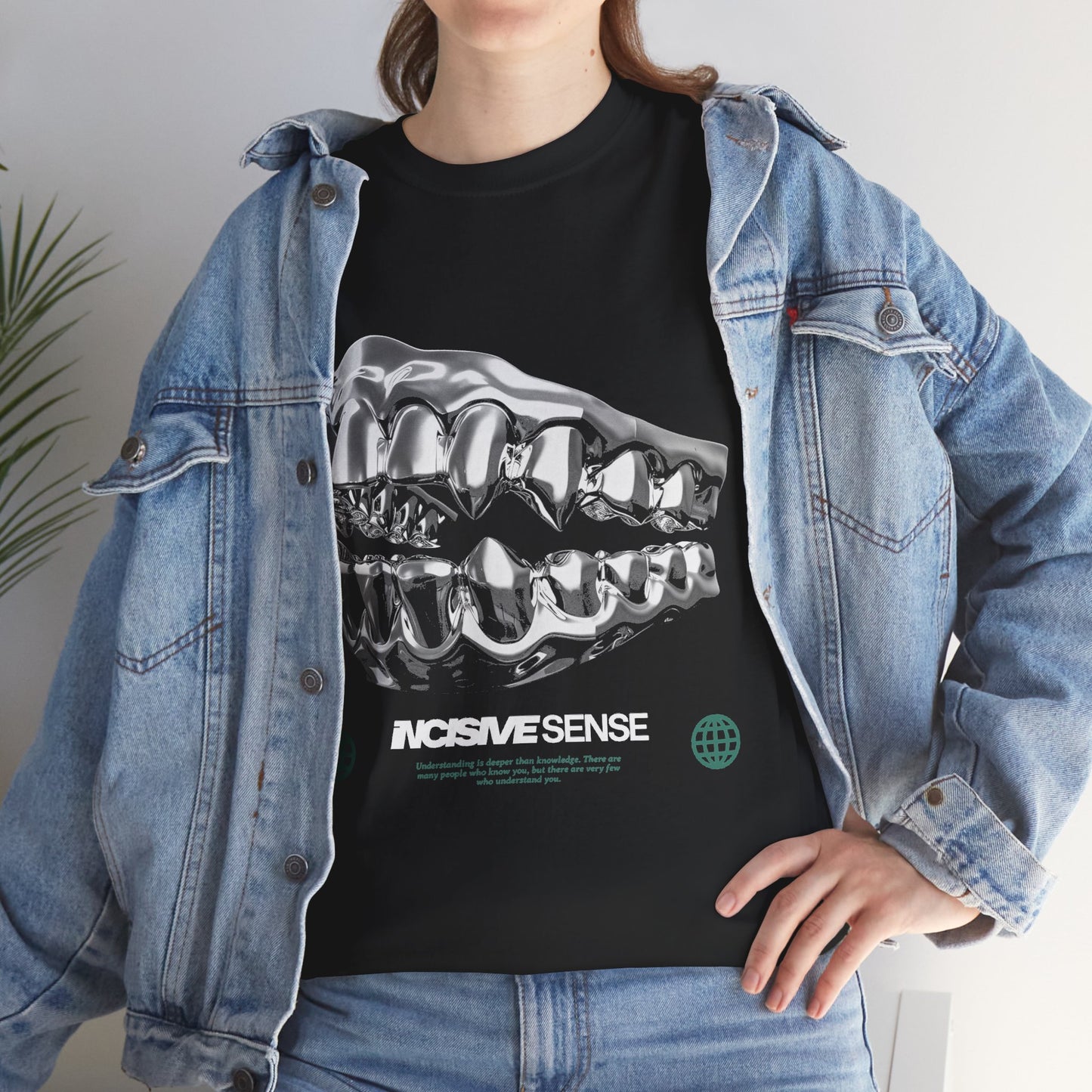 Grillz Chrome Teeth T-Shirt, Silver Grill Graphic Tee, Streetwear Hip Hop Shirt, Understanding Aesthetic Gift