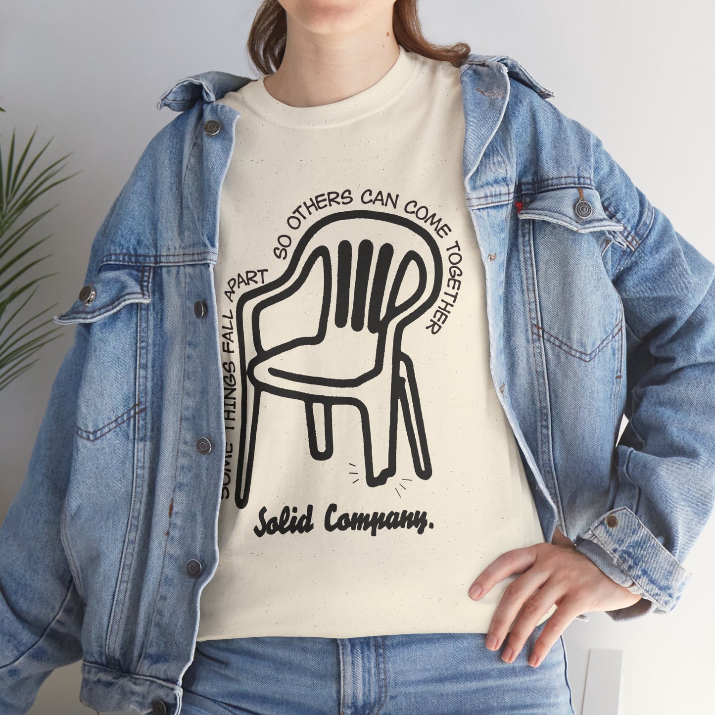 Solid Company T-Shirt, Broken Chair Quote Graphic Tee, Hand Drawn Streetwear Shirt, Motivational Aesthetic Gift