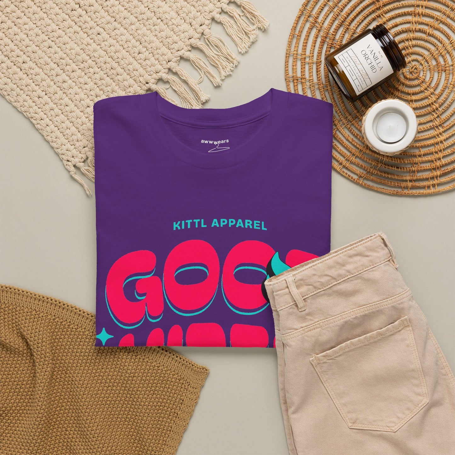 Good Vibes Only Graffiti Graphic T-Shirt Tee, Bold Streetwear Bubble Shirt, Trendy Urban Statement Top, Gildan 5000 Vibes Gift Tee