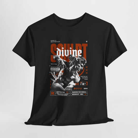 Sculpt Statue T-Shirt, Gothic Marble Warrior Graphic Tee, Streetwear Parental Advisory Shirt, Dark Academia Aesthetic Gift for Halloween
