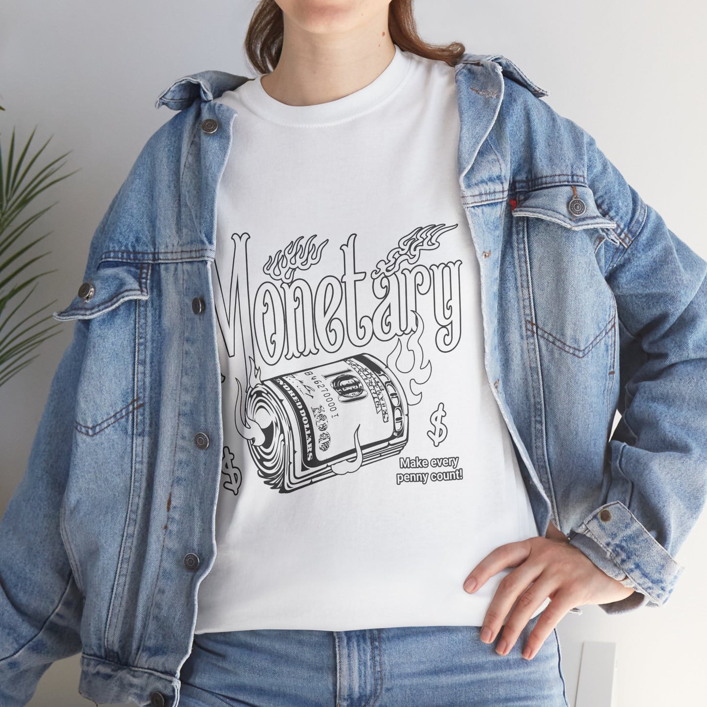 Money Roll T-Shirt, Monetary Flame Graphic Tee, Cash Streetwear Shirt, Hustle Culture Gift