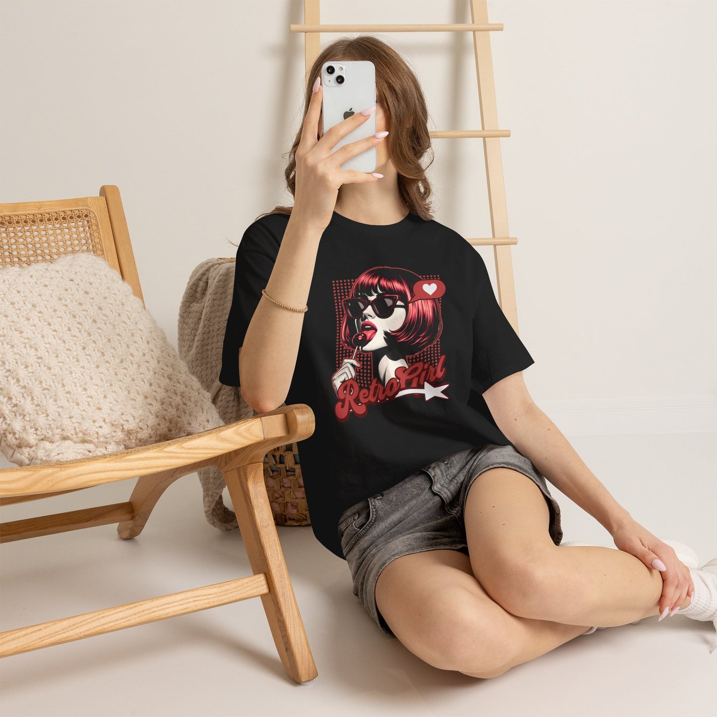 Retro Girl Pop Art Graphic T-Shirt Tee, Comic Bold Streetwear Shirt, Trendy Vintage Statement Top, Gildan 5000 Retro Gift Tee
