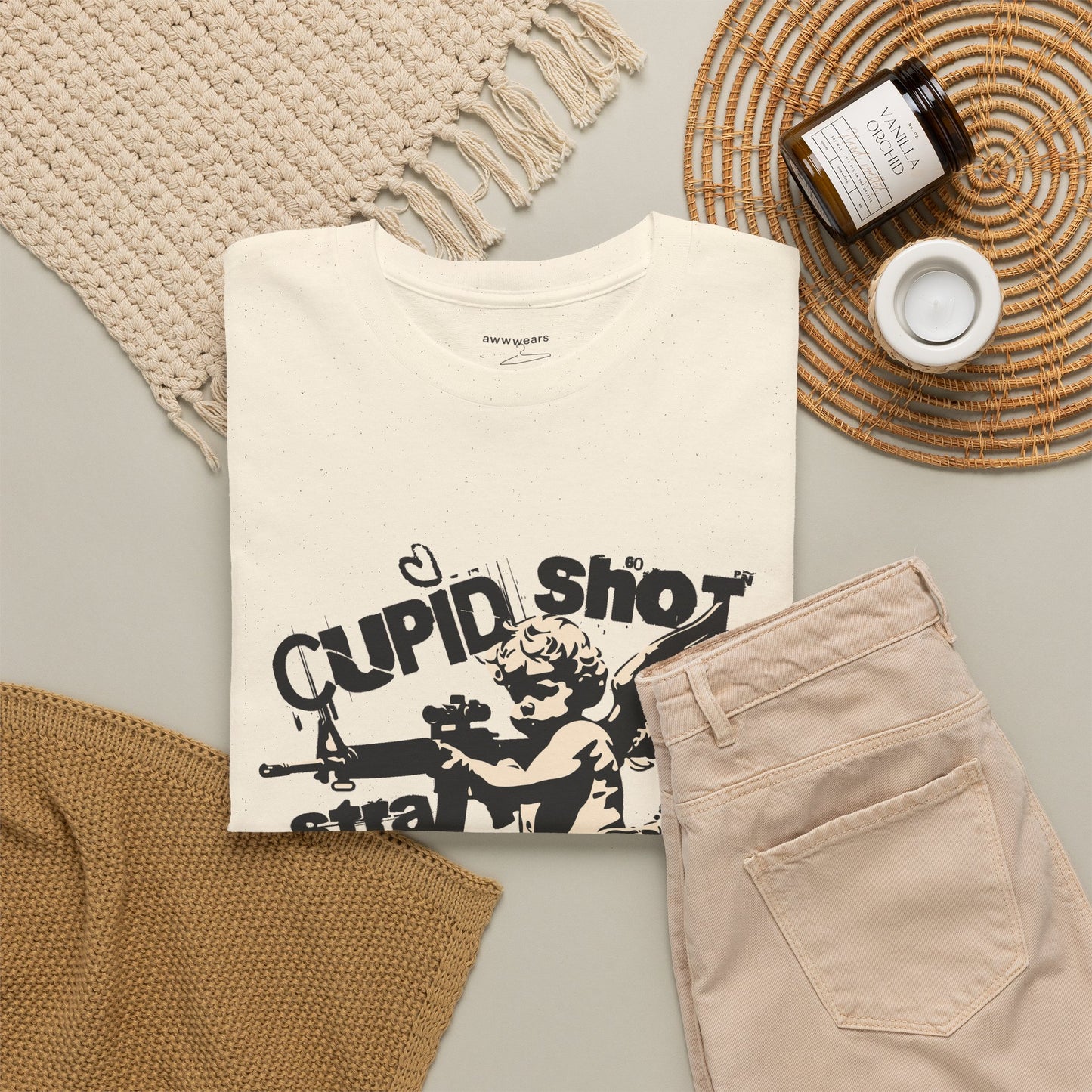 Streetwear Cupid T-Shirt Graphic Tee, Urban Grunge Cherub Shirt, Edgy Valentine Statement Top, Gildan 5000 Valentine's Day Gift Tee